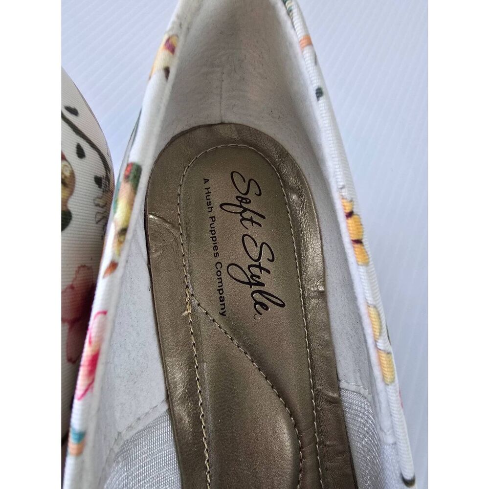 Soft Style Hush Puppies Pumps Floral Sz 7 - Picture 5 of 8